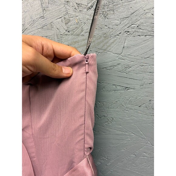 White by Vera Wang Women’s 2 Quartz Pink One Shoulder Ruffle Formal Dress NWT - Picture 12 of 15